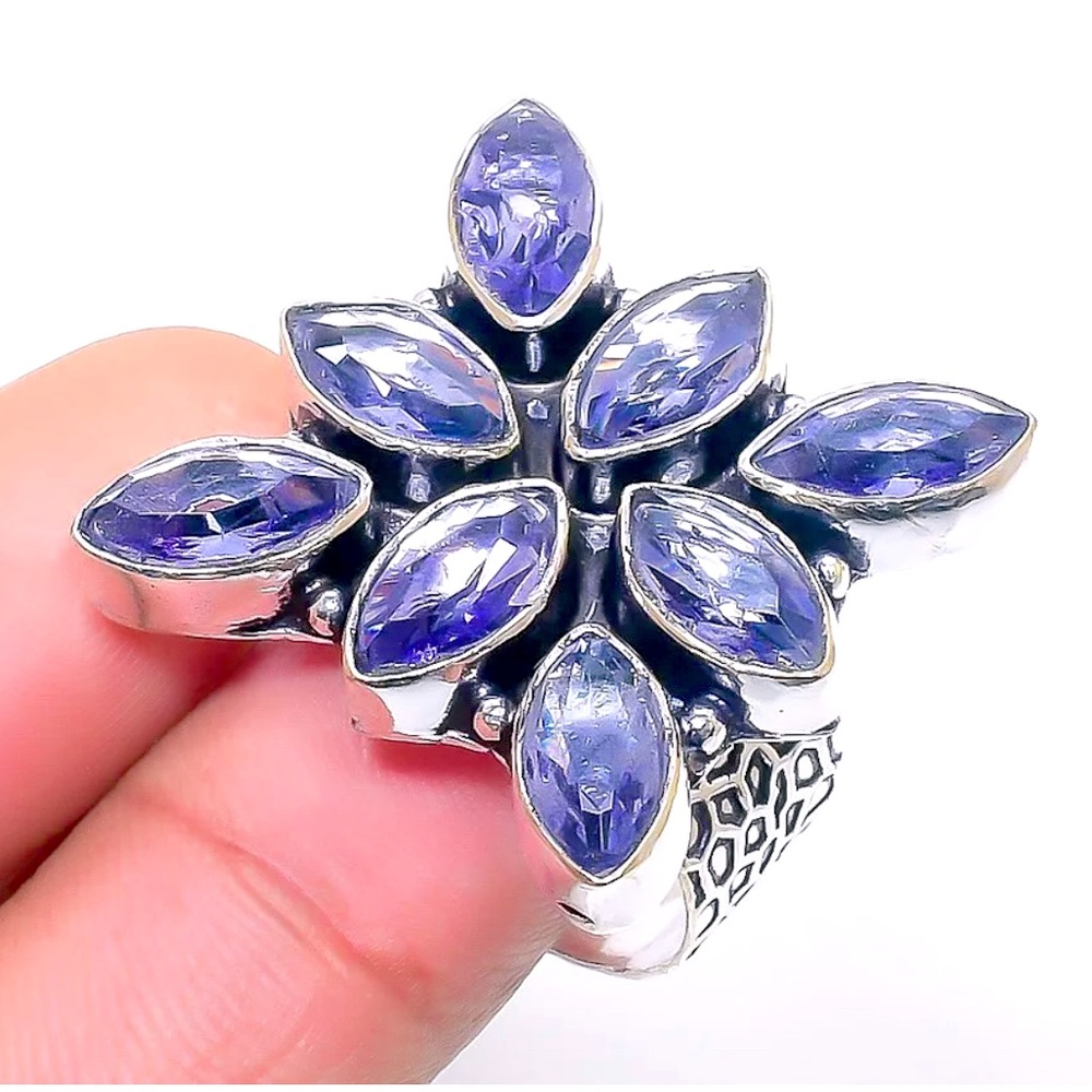 Lavender Quartz Cluster Ring